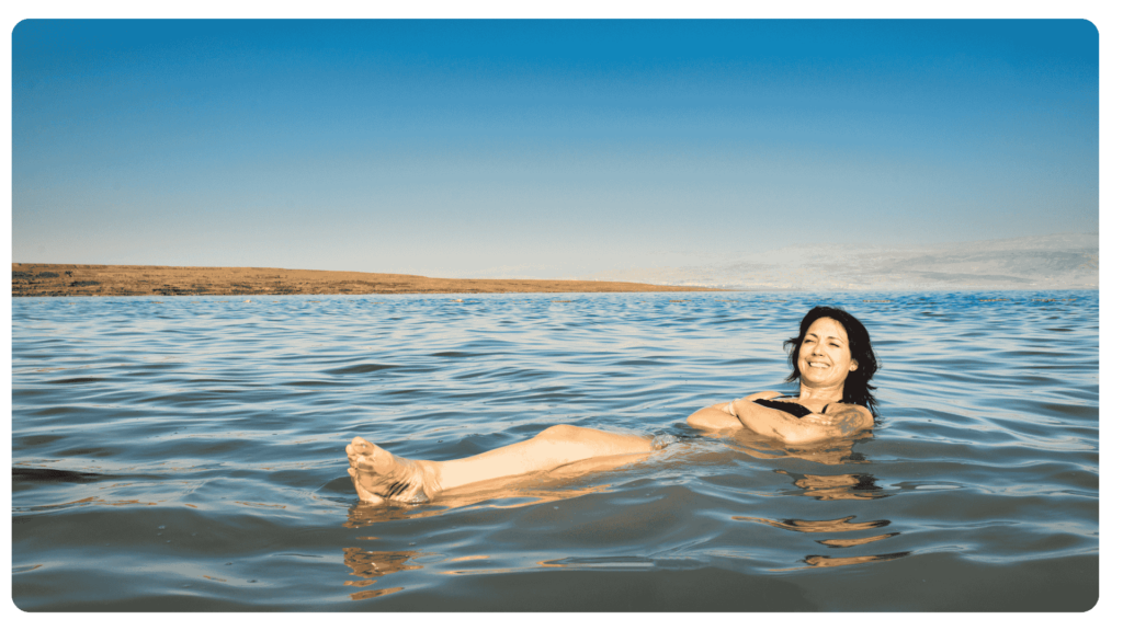girl in salt water