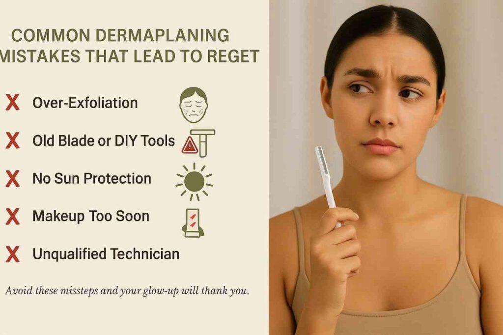 common dermaplaning mistakes