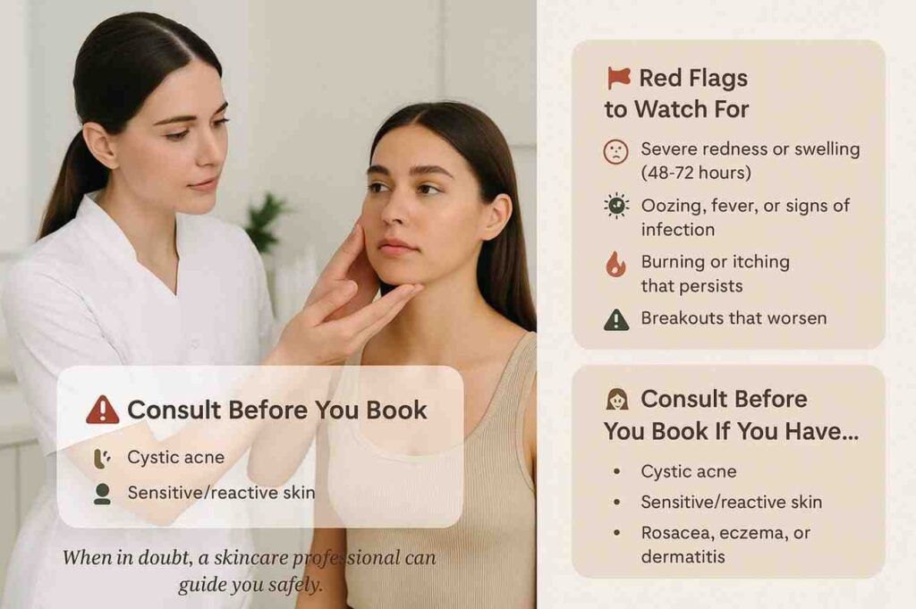 red flags to watch in dermaplaning