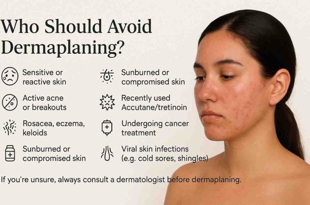 who should avoid dermaplaning